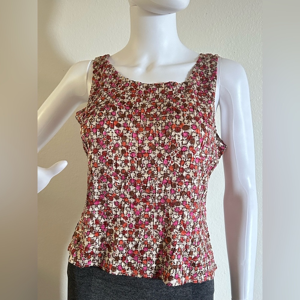 Sigrid Olsen Scoop Neck
Tank, Size L PETITE​